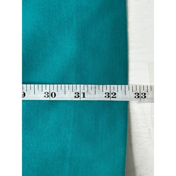 J. Crew Wool Blend Shift Knee Length Dress Teal Green Pockets Office Workwear 00 - Picture 11 of 11